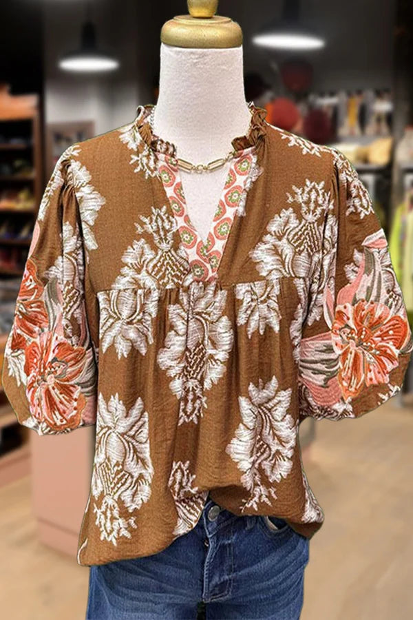 Alondra | Puff Sleeve Floral Top