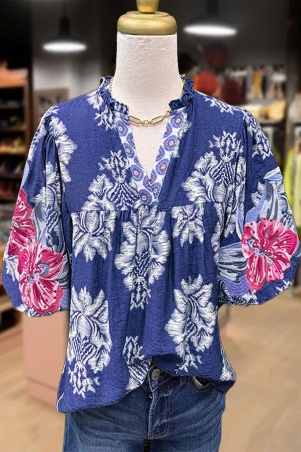 Alondra | Puff Sleeve Floral Top